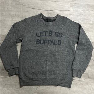 Women’s Charcoal 'Let's Go Buffalo' Crewneck Sweatshirt sz medium NO TAGS